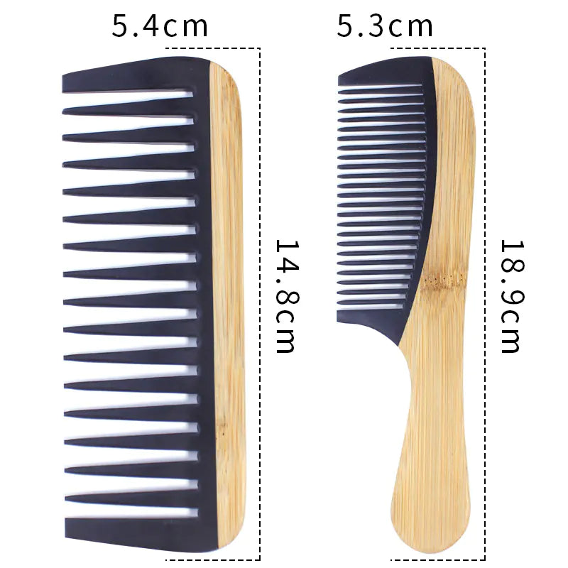 Bamboo Hair Comb for Women - Anti-Static Wooden Design Veloria USA