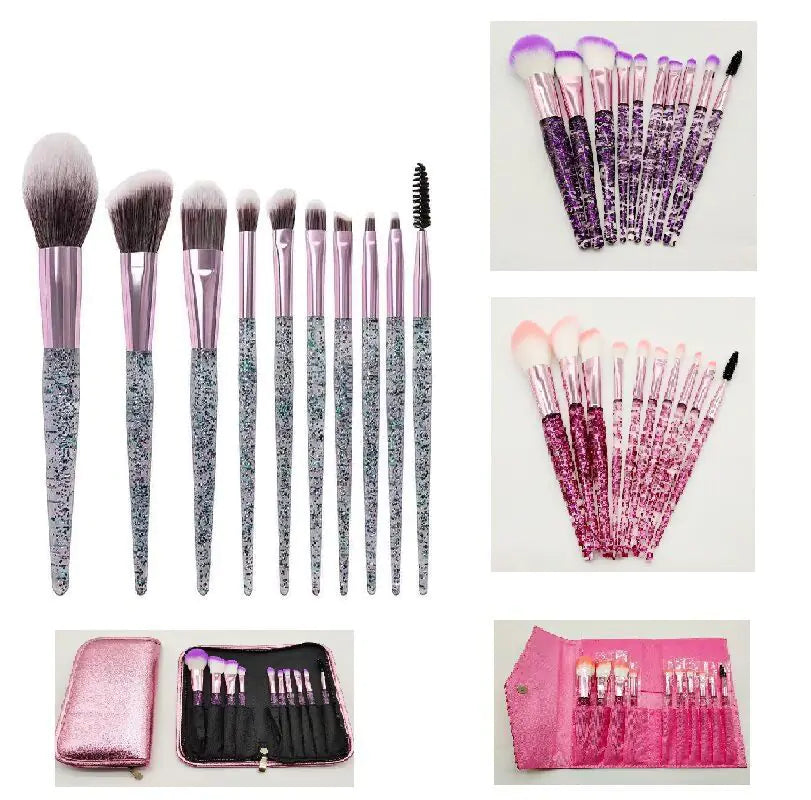 10-Piece Makeup Brush Set for Beauty and Blending Veloria USA